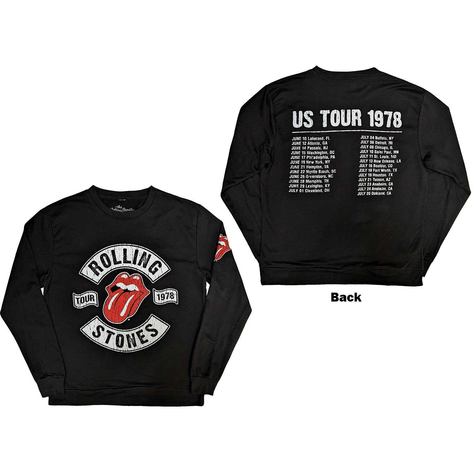 Us Tour 1978 Sweatshirt Damen Schwarz S von The Rolling Stones