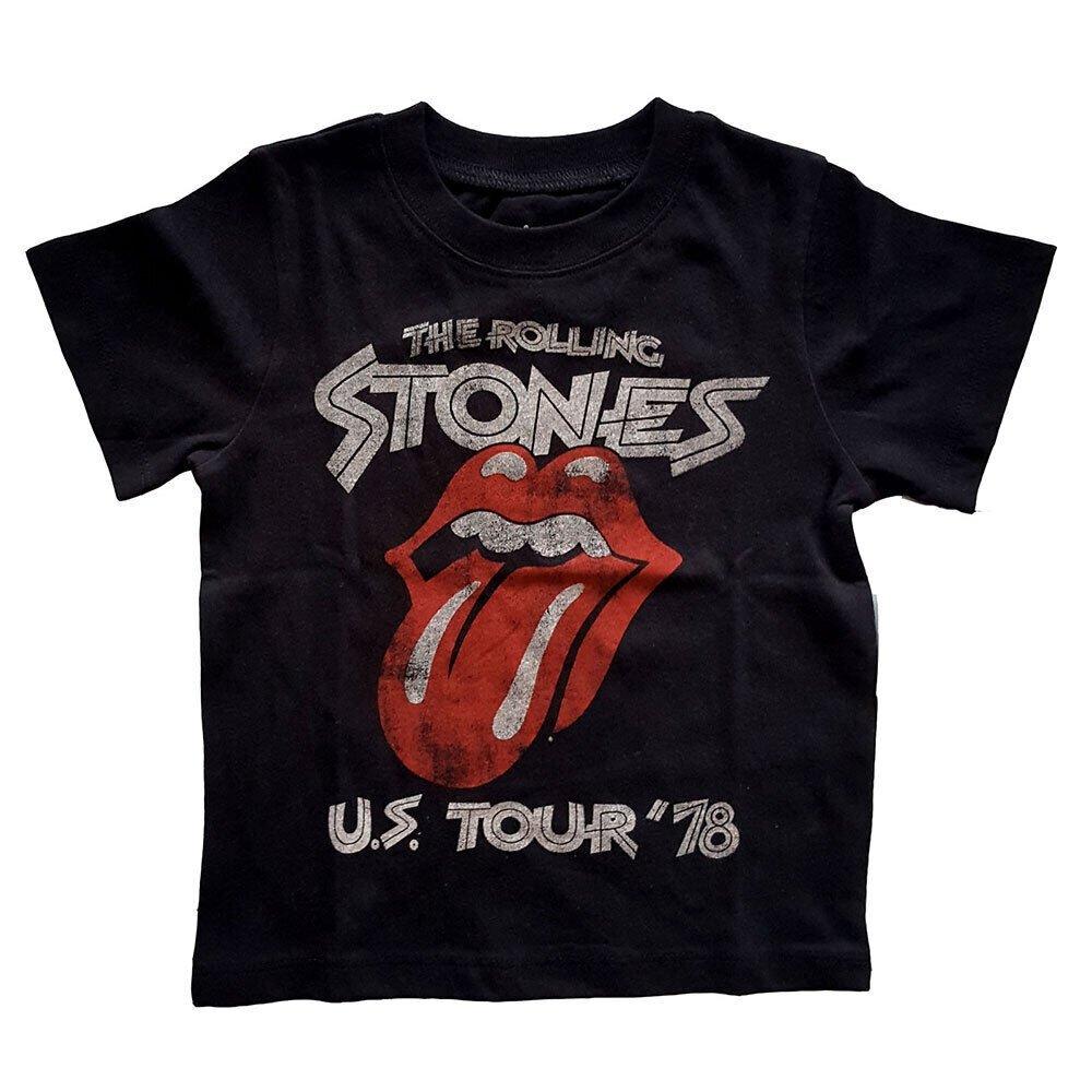 Us Tour '78 Tshirt Jungen Schwarz 110 von The Rolling Stones