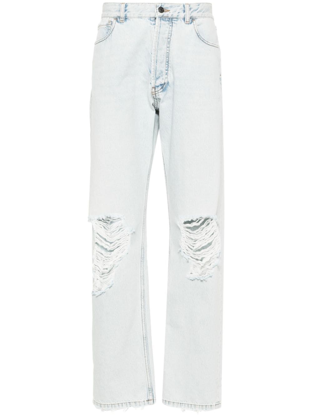 The Row Burted distressed straight jeans - Blue von The Row