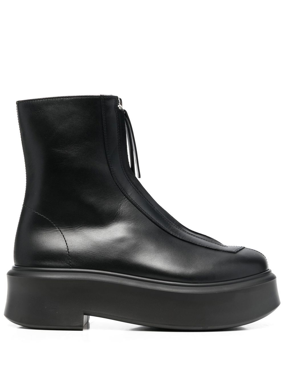 The Row Schuhe chunky leather boots - Black von The Row