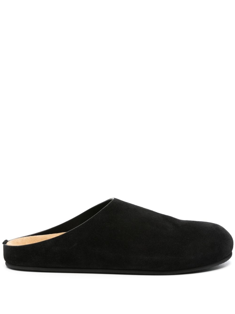 The Row almond suede sandals - Black von The Row