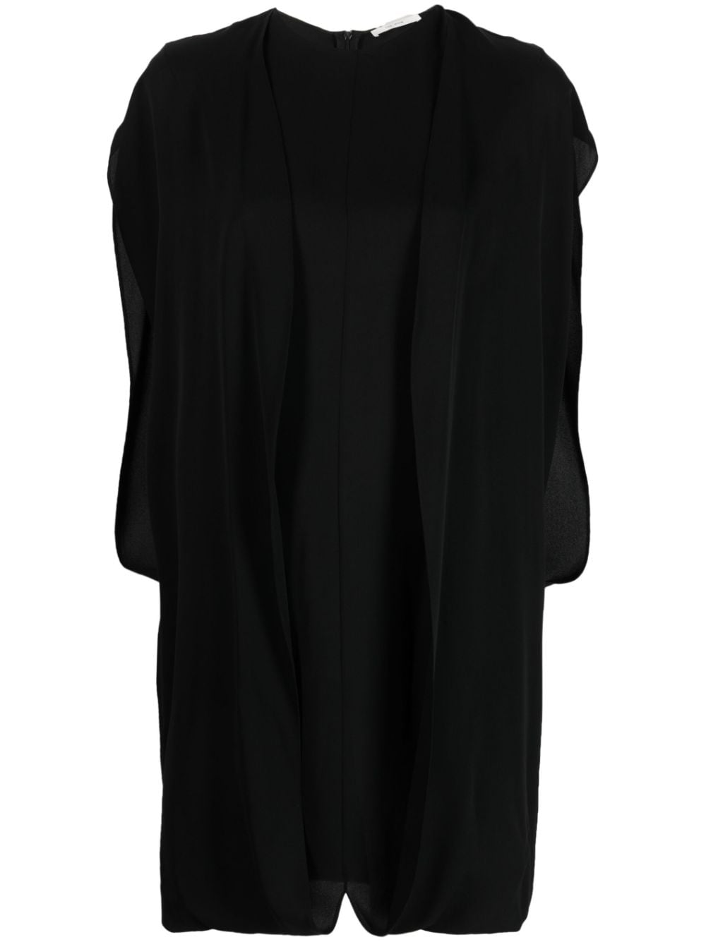 The Row draped silk mini dress - Black von The Row