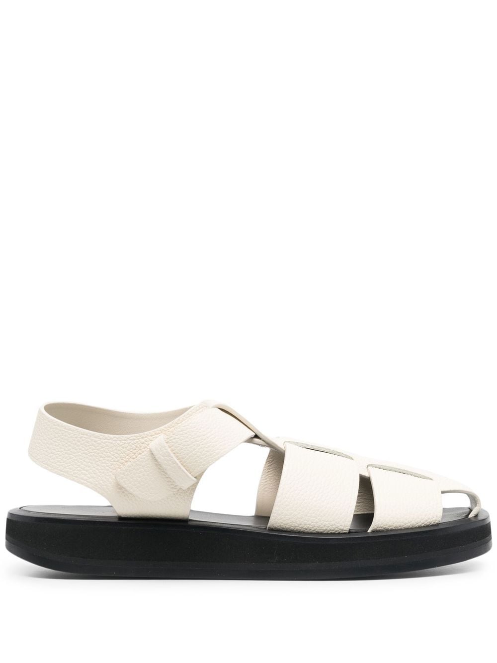 The Row lattice-strap flat sandals - White von The Row