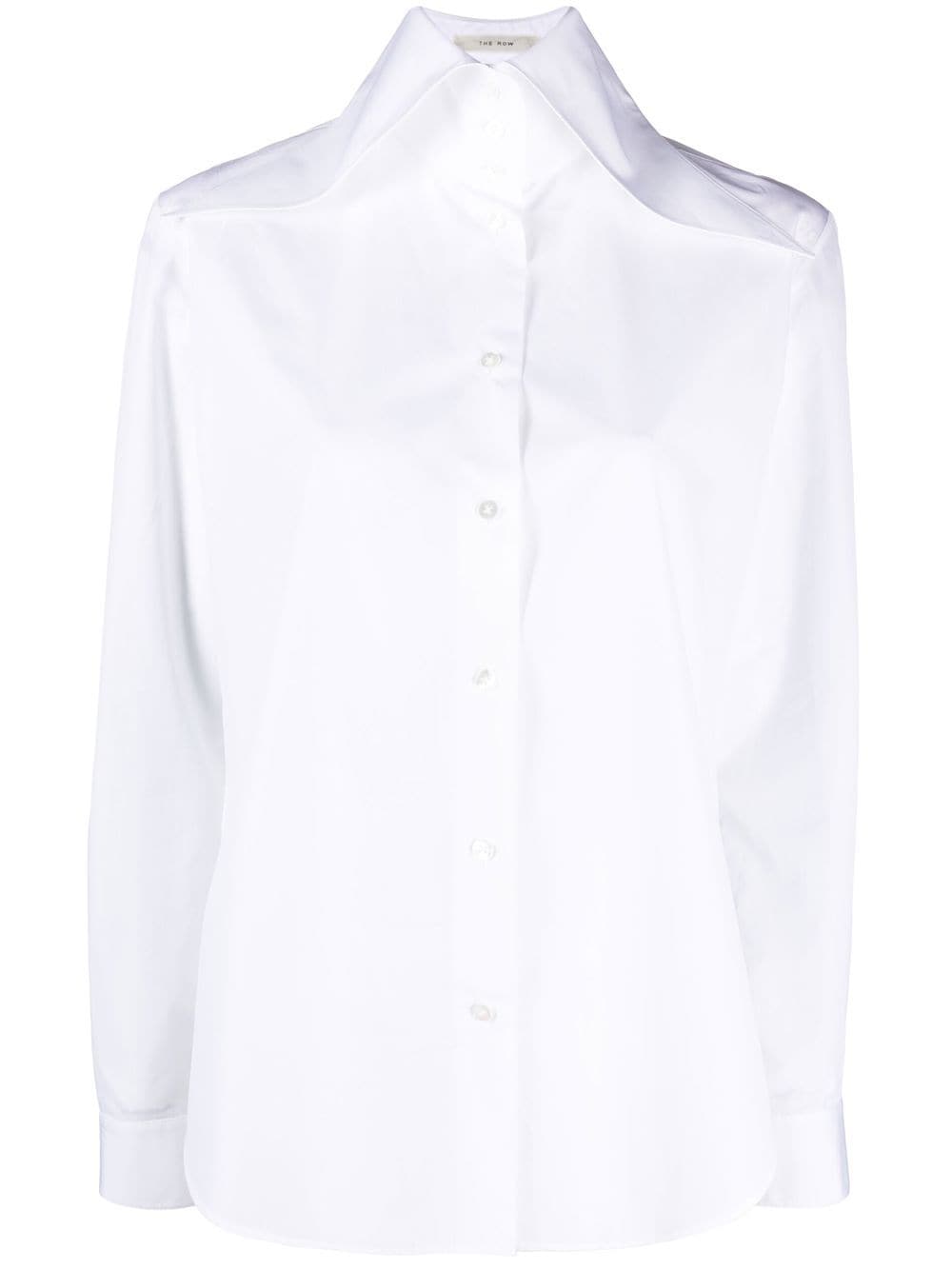 The Row pointed-collar long-sleeve shirt - White von The Row