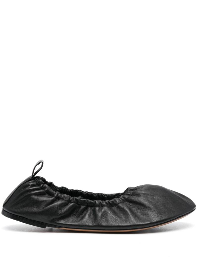 The Row slip-on leather ballerina shoes - Black von The Row