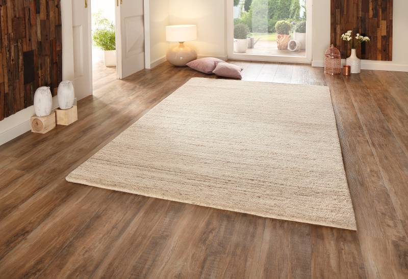 THEKO Wollteppich »Janne, Berber Teppich, Wolle, meliert, handgearbeitet«, rechteckig, 20 mm Höhe, handgetuftet, Wohnzimmer, Schlafzimmer, Esszimmer von THEKO