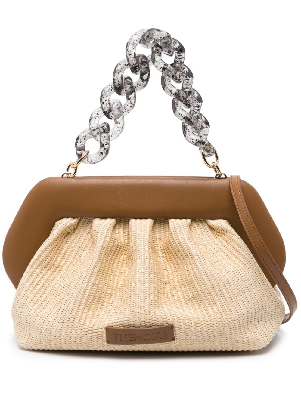 Themoirè Bios straw shoulder bag - Neutrals von Themoirè