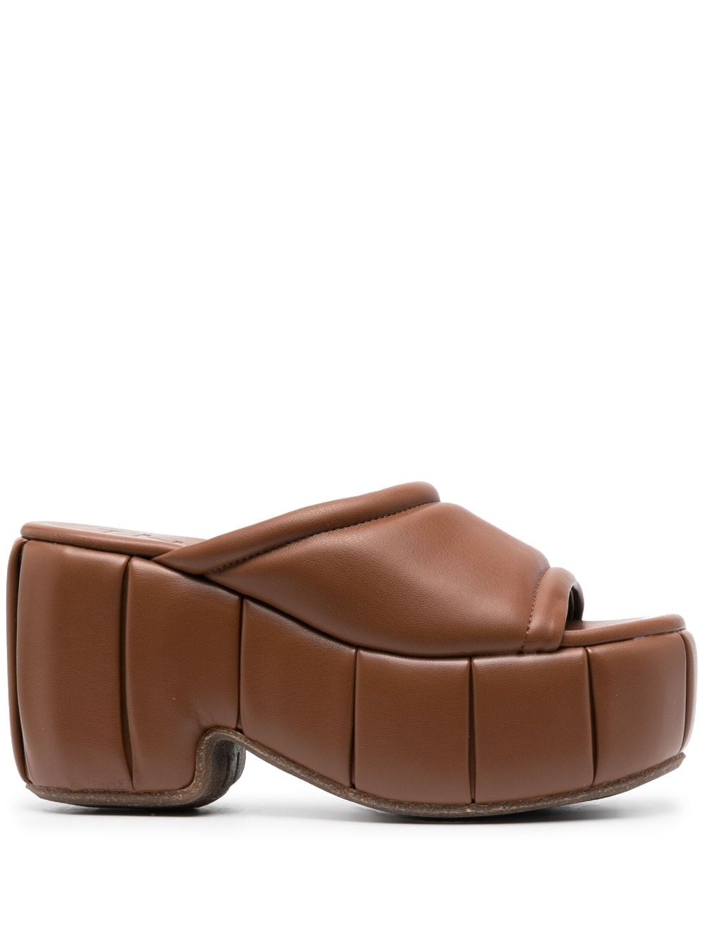 Themoirè Cassiope padded platform mules - Brown von Themoirè