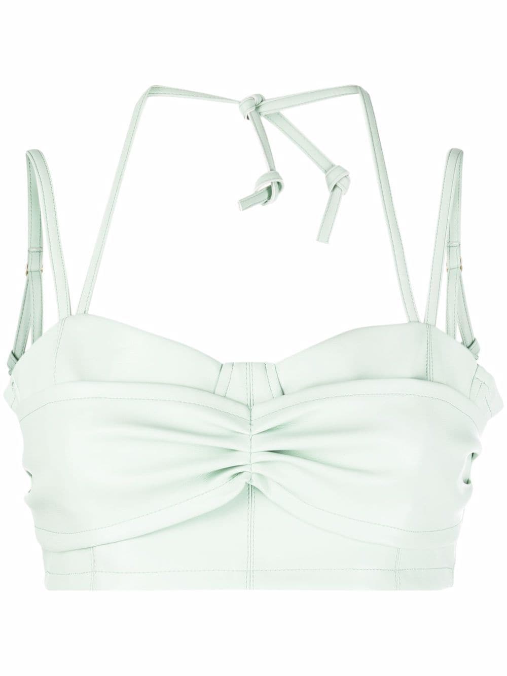 Themoirè faux-leather bralette top - Green von Themoirè