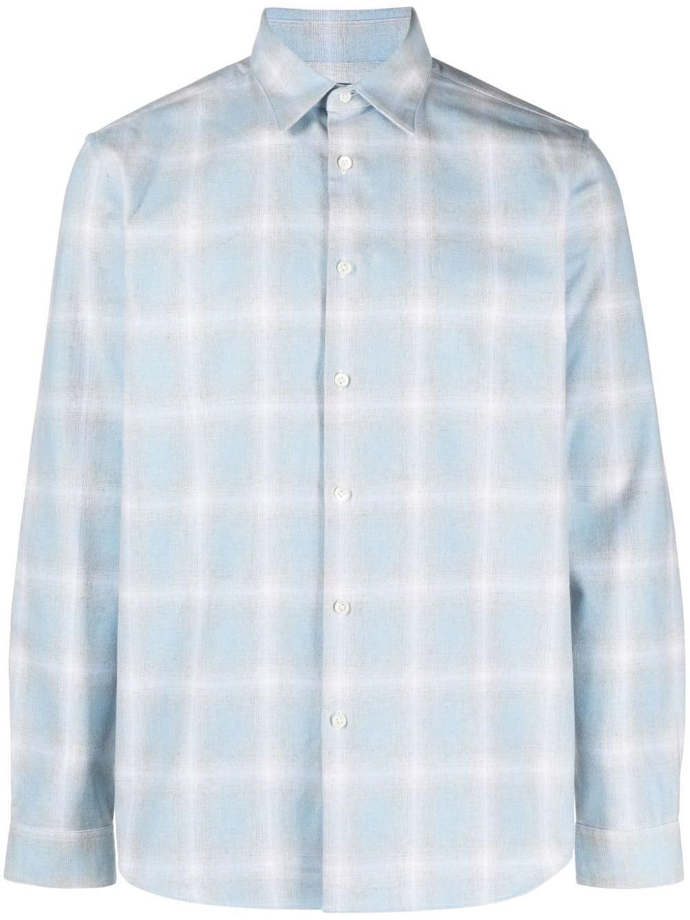 Theory Irving checked flannel shirt - Blue von Theory