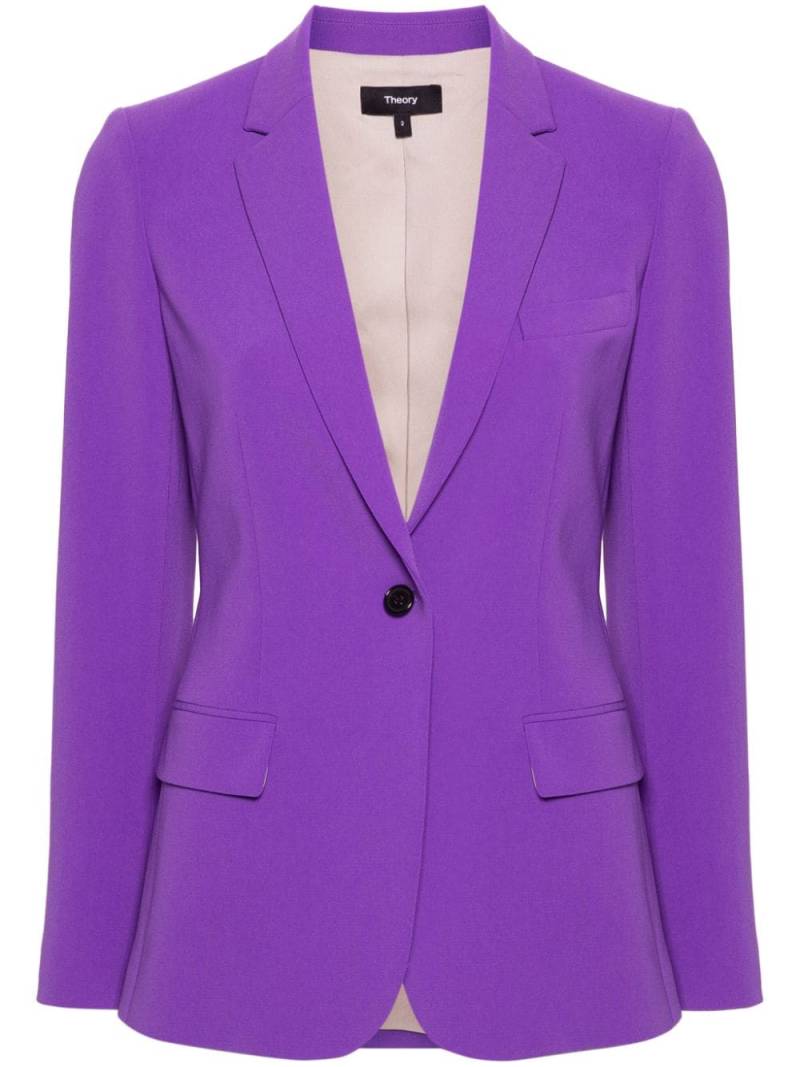 Theory Staple crepe blazer - Purple von Theory