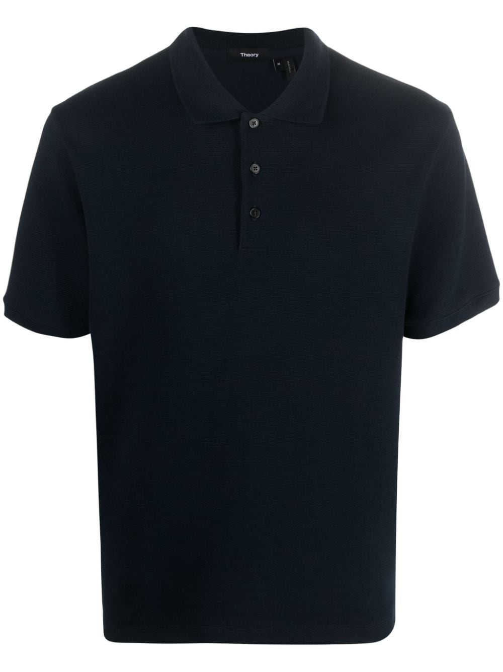 Theory button-fastening cotton-blend polo shirt - Blue von Theory