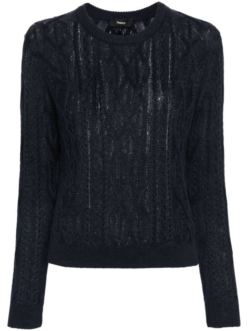 Theory cable-knit jumper - Blue von Theory