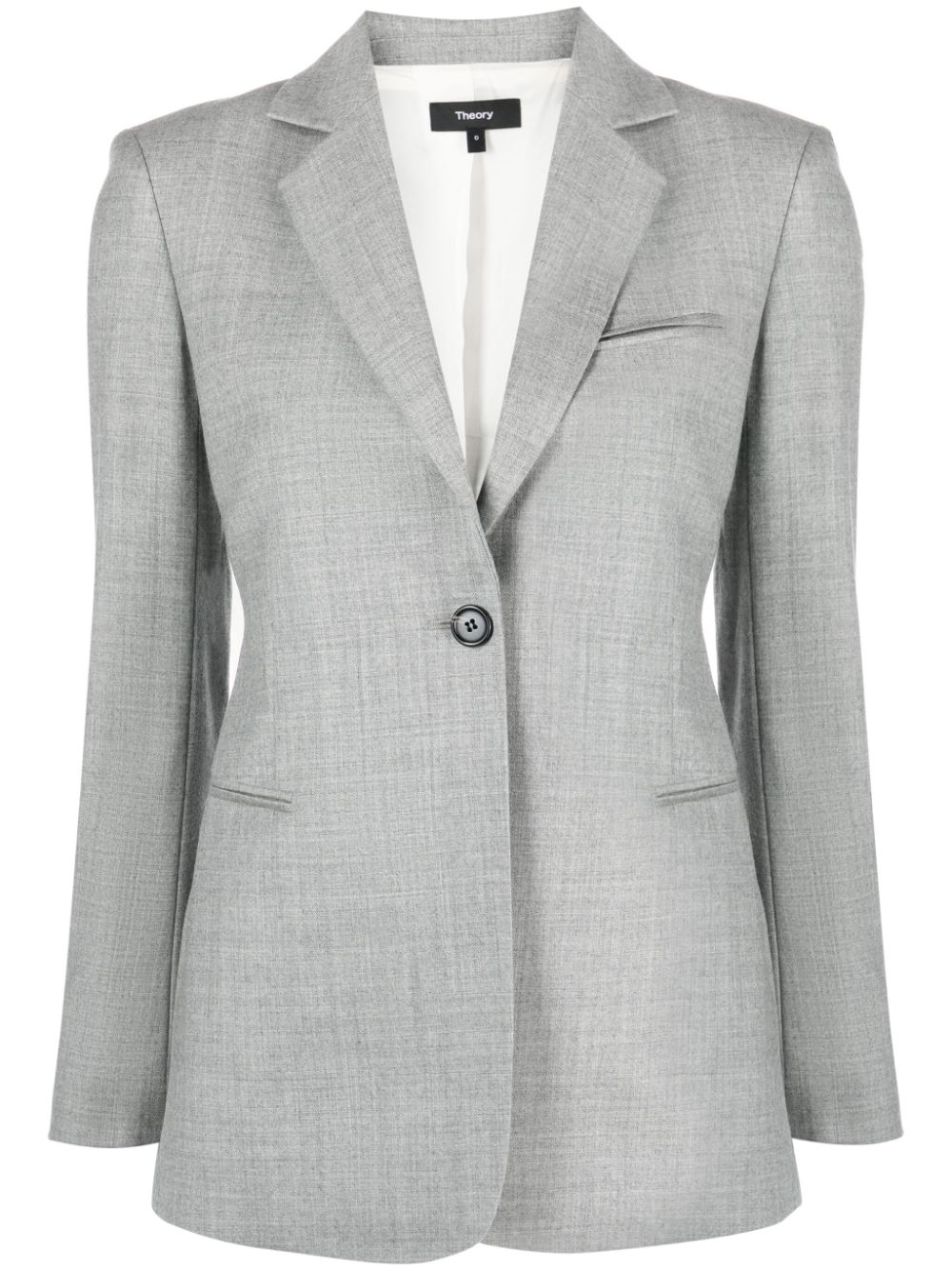 Theory double-breasted virgin wool blazer - Grey von Theory