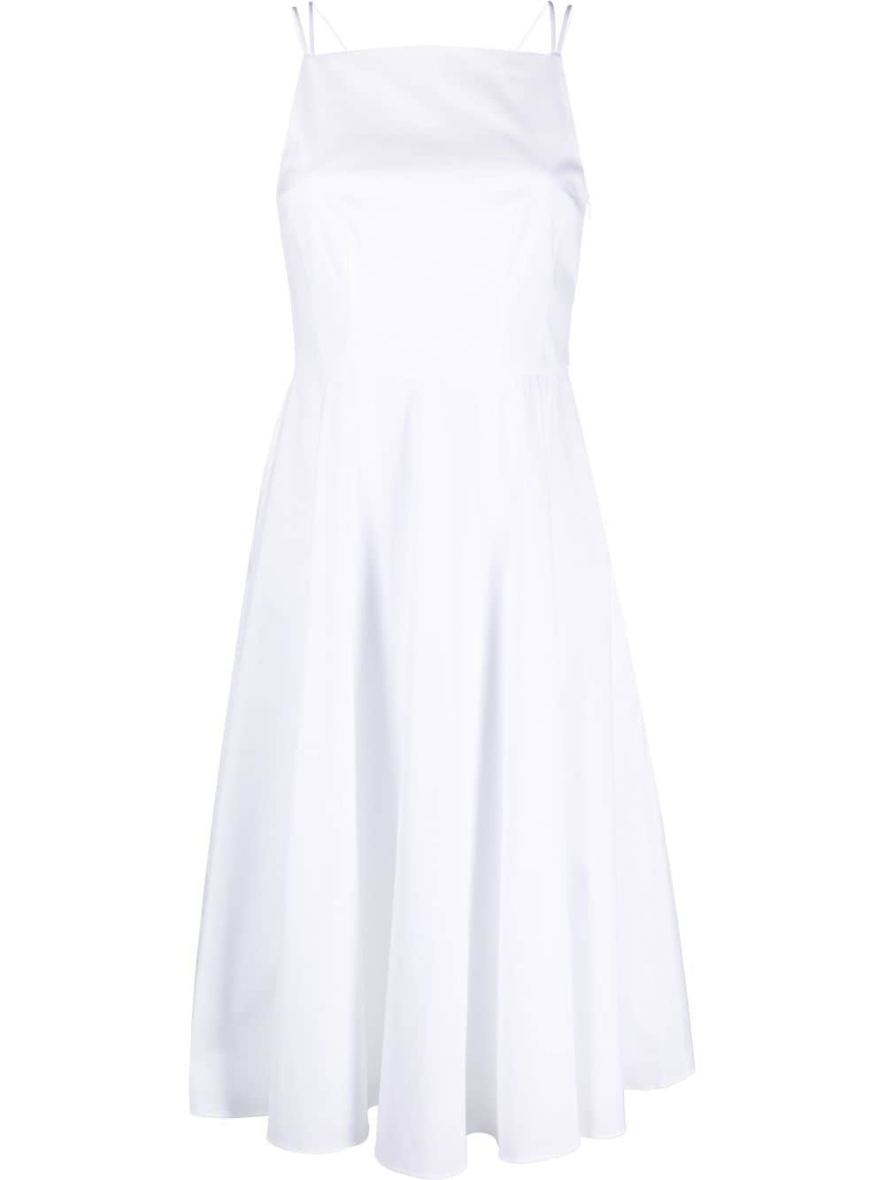 Theory double-spaghetti-strap midi dress - White von Theory