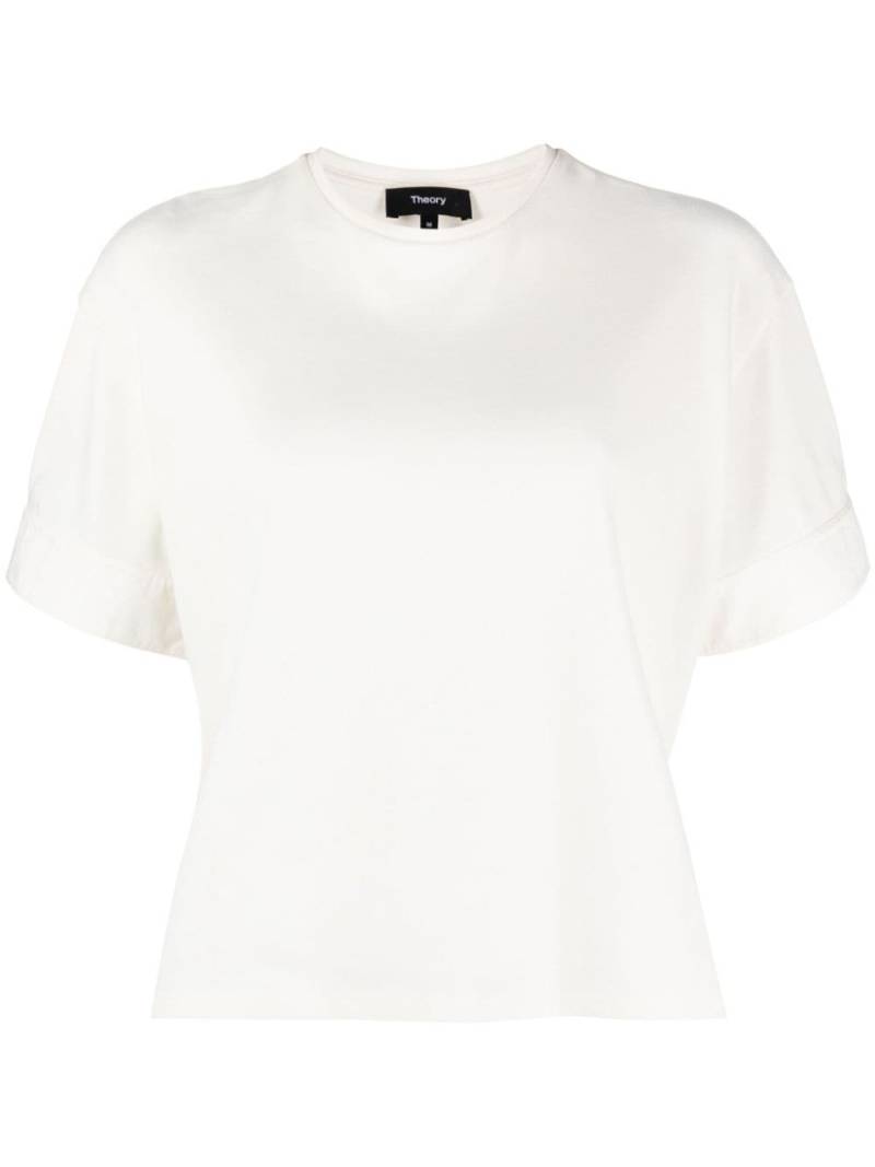 Theory drop-shoulder piqué T-shirt - White von Theory