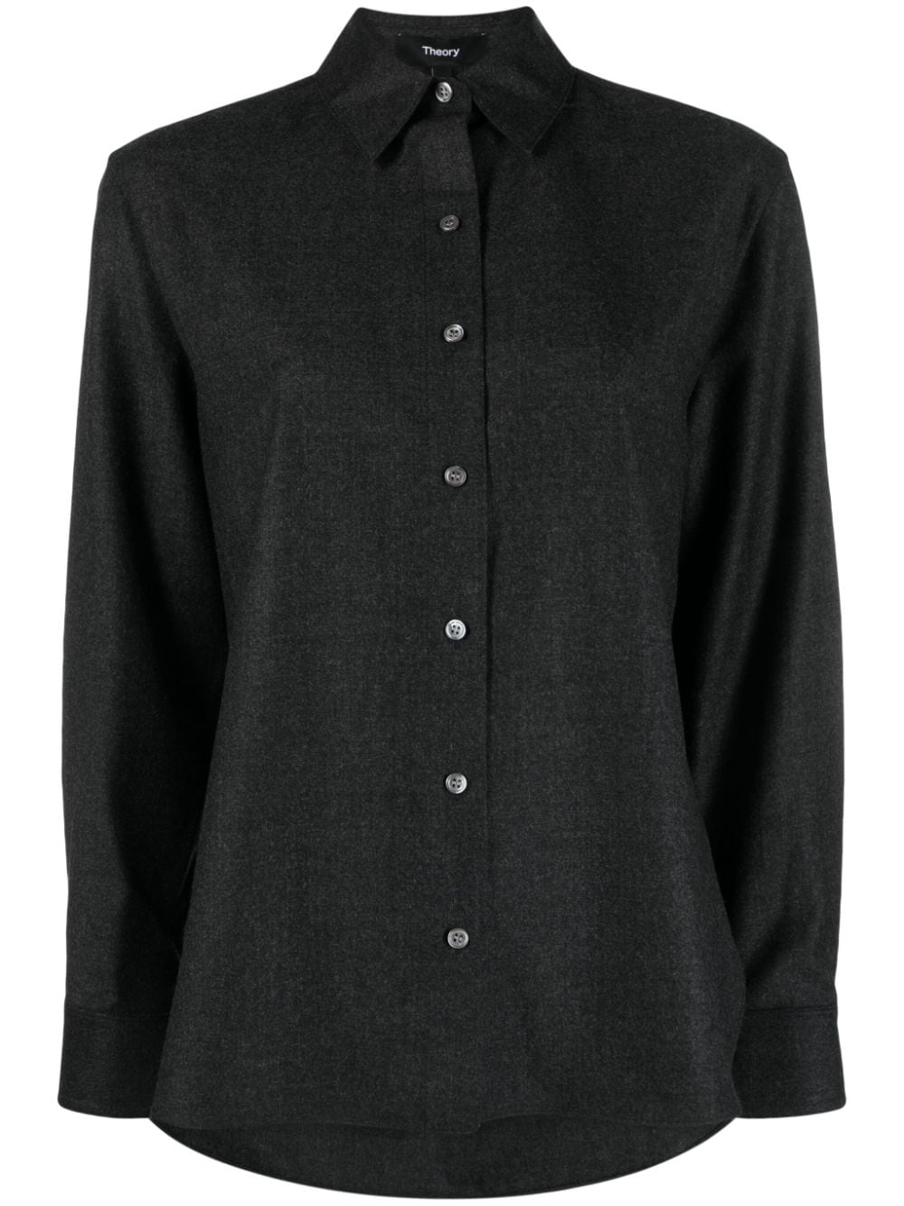 Theory long-sleeve virgin wool shirt - Grey von Theory