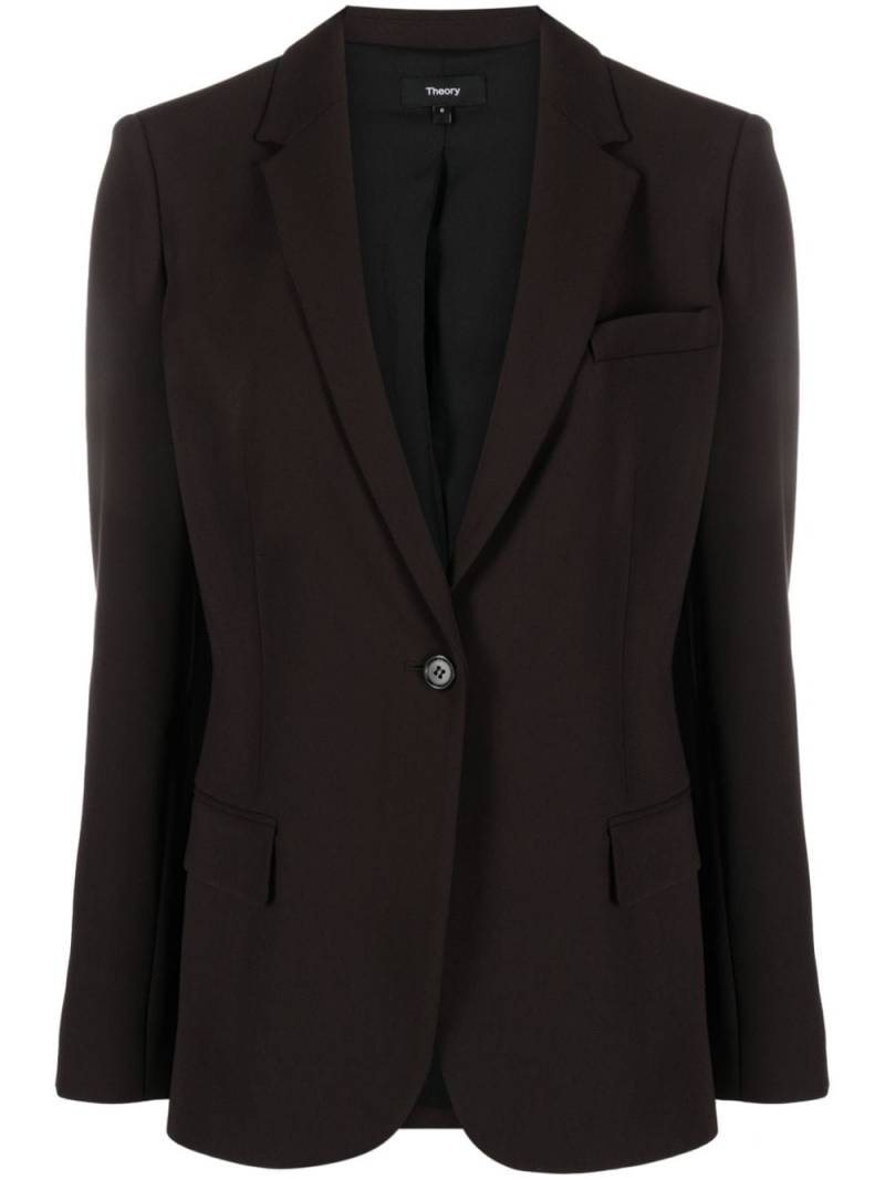 Theory notched-lapels single-breasted blazer - Brown von Theory