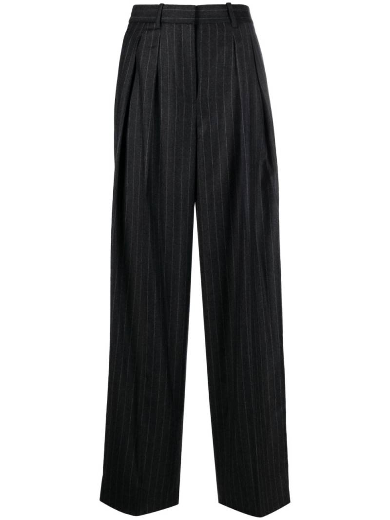 Theory pinstripe wide-leg wool trousers - Grey von Theory