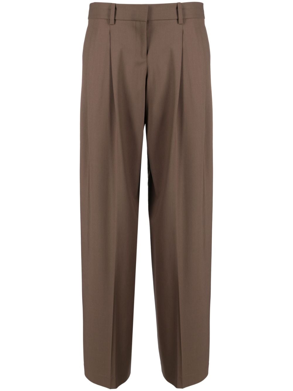 Theory pleated wool trousers - Brown von Theory