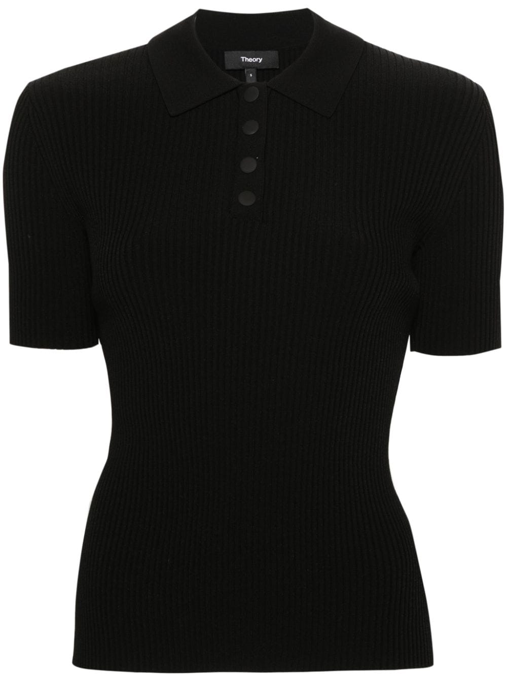 Theory ribbed polo shirt - Black von Theory