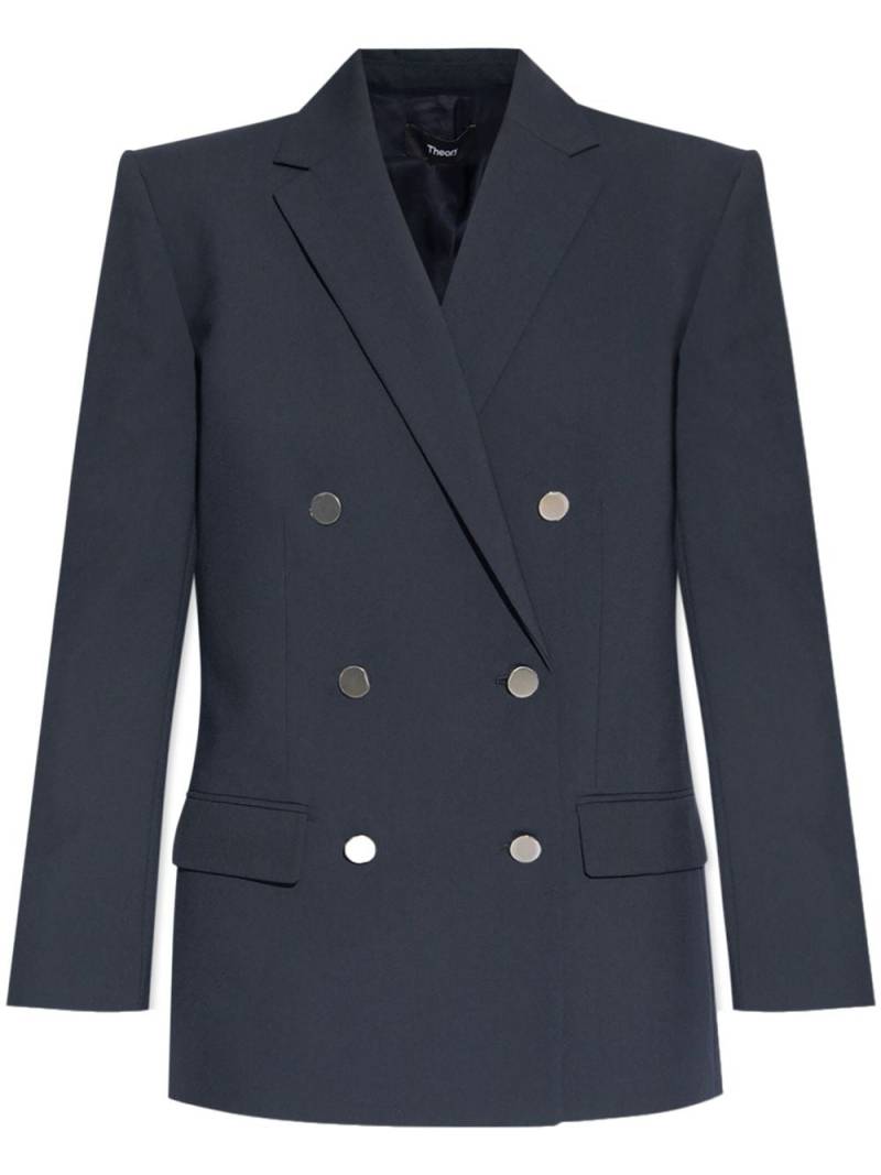 Theory shoulder-pads double-breasted blazer - Blue von Theory