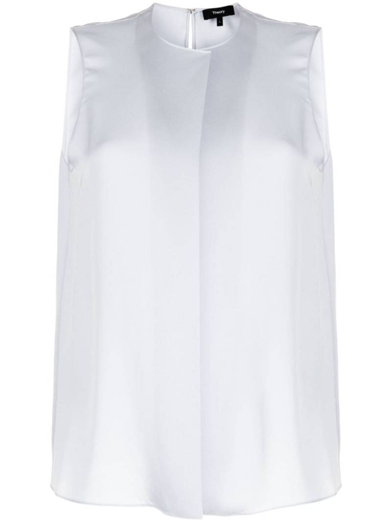 Theory sleeveless silk blouse - Blue von Theory