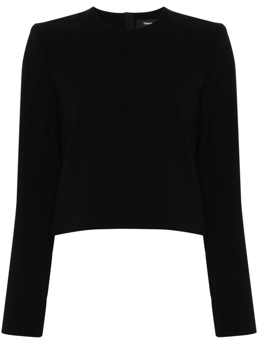 Theory zip-up cropped blouse - Black von Theory