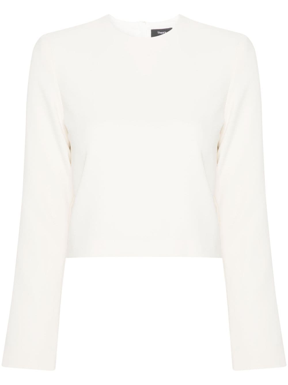 Theory zip-up cropped blouse - Neutrals von Theory