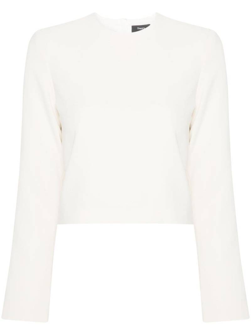 Theory zip-up cropped blouse - Neutrals von Theory