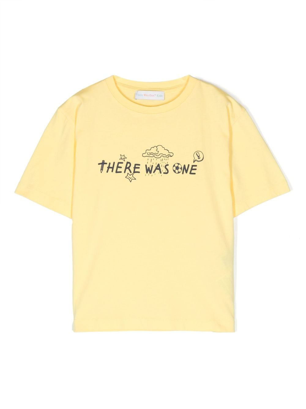 There Was One Kids logo-print cotton T-shirt - Yellow von There Was One Kids