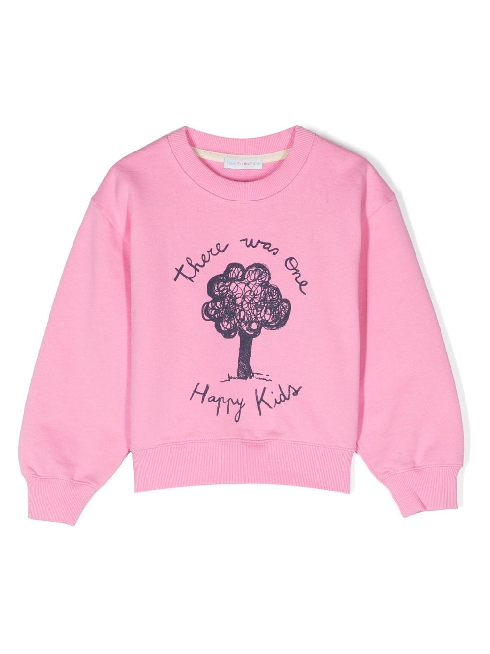 There Was One Kids logo-print cotton sweatshirt - Pink von There Was One Kids