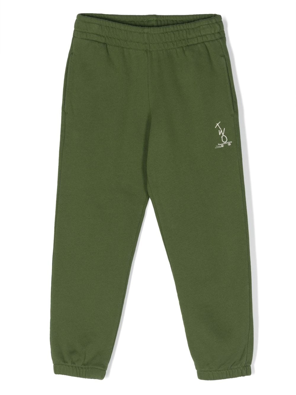 There Was One Kids logo-print cotton track pants - Green von There Was One Kids