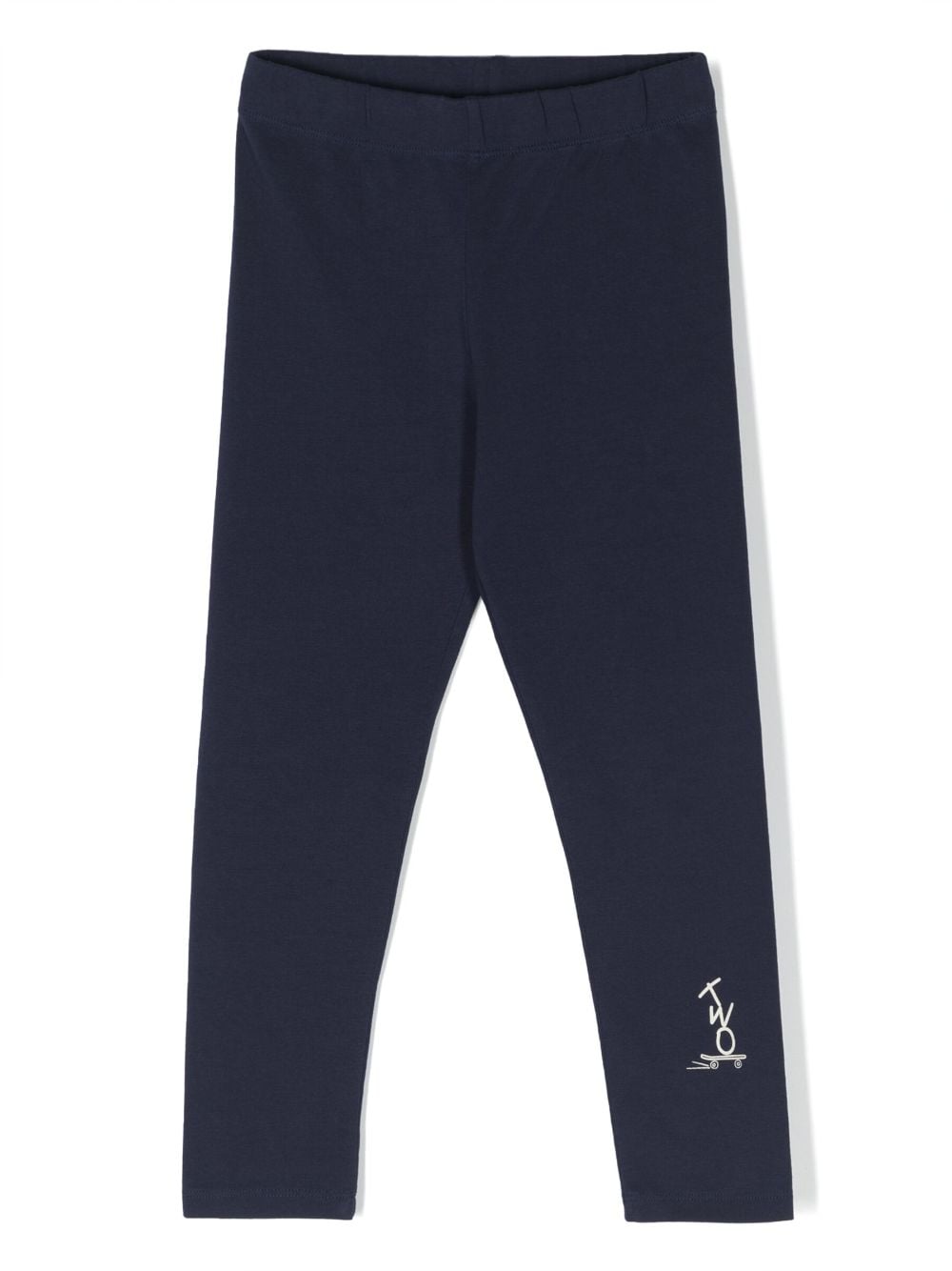 There Was One Kids logo-print jersey leggings - Blue von There Was One Kids