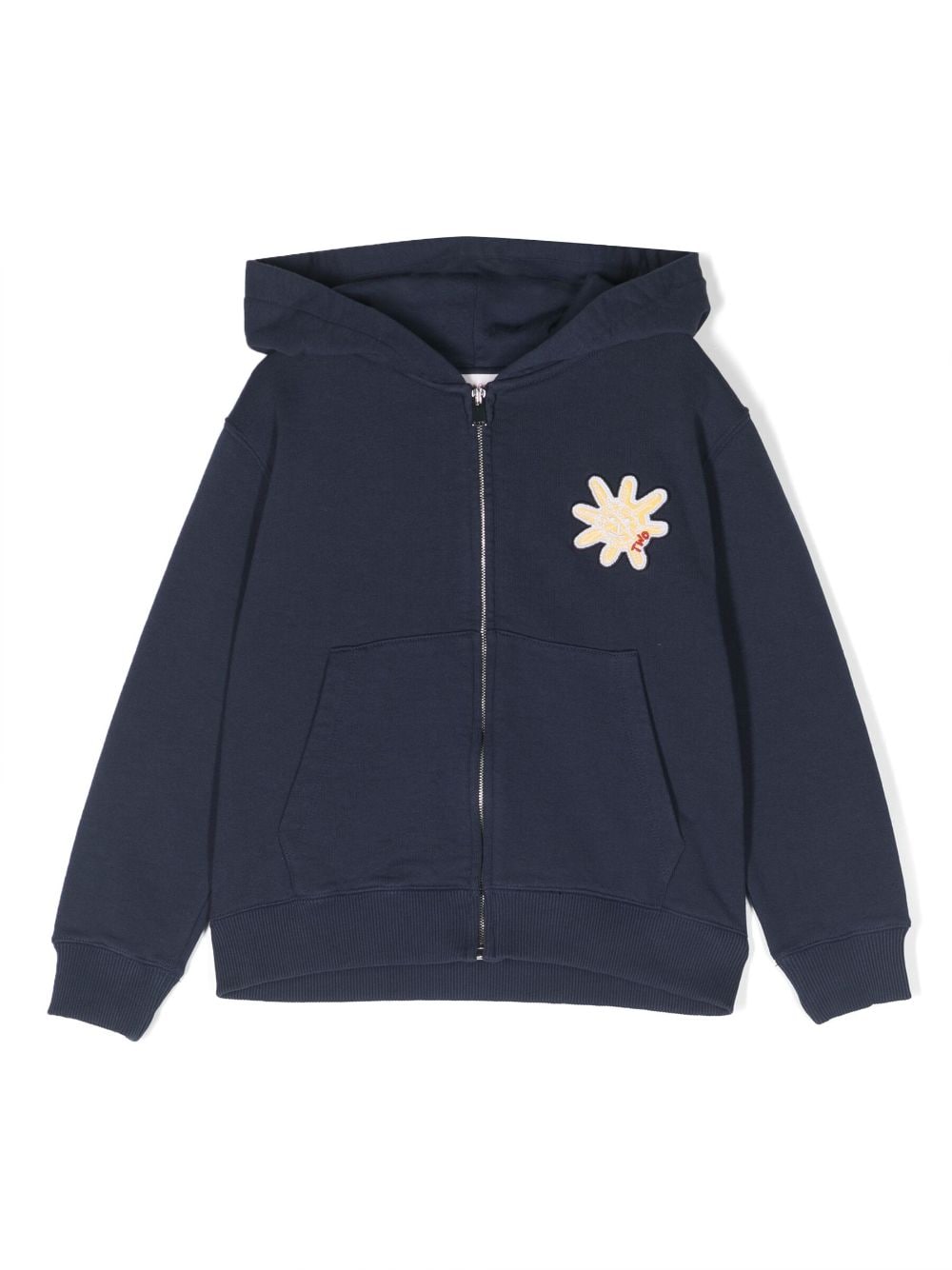 There Was One Kids Sun-patch cotton hoodie - Blue von There Was One Kids