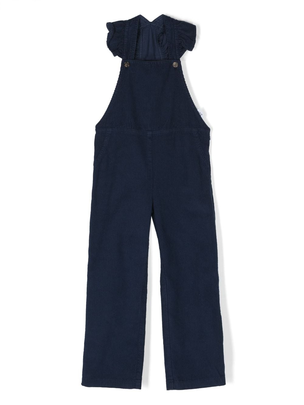 There Was One Kids ruffled corduroy jumpsuit - Blue von There Was One Kids