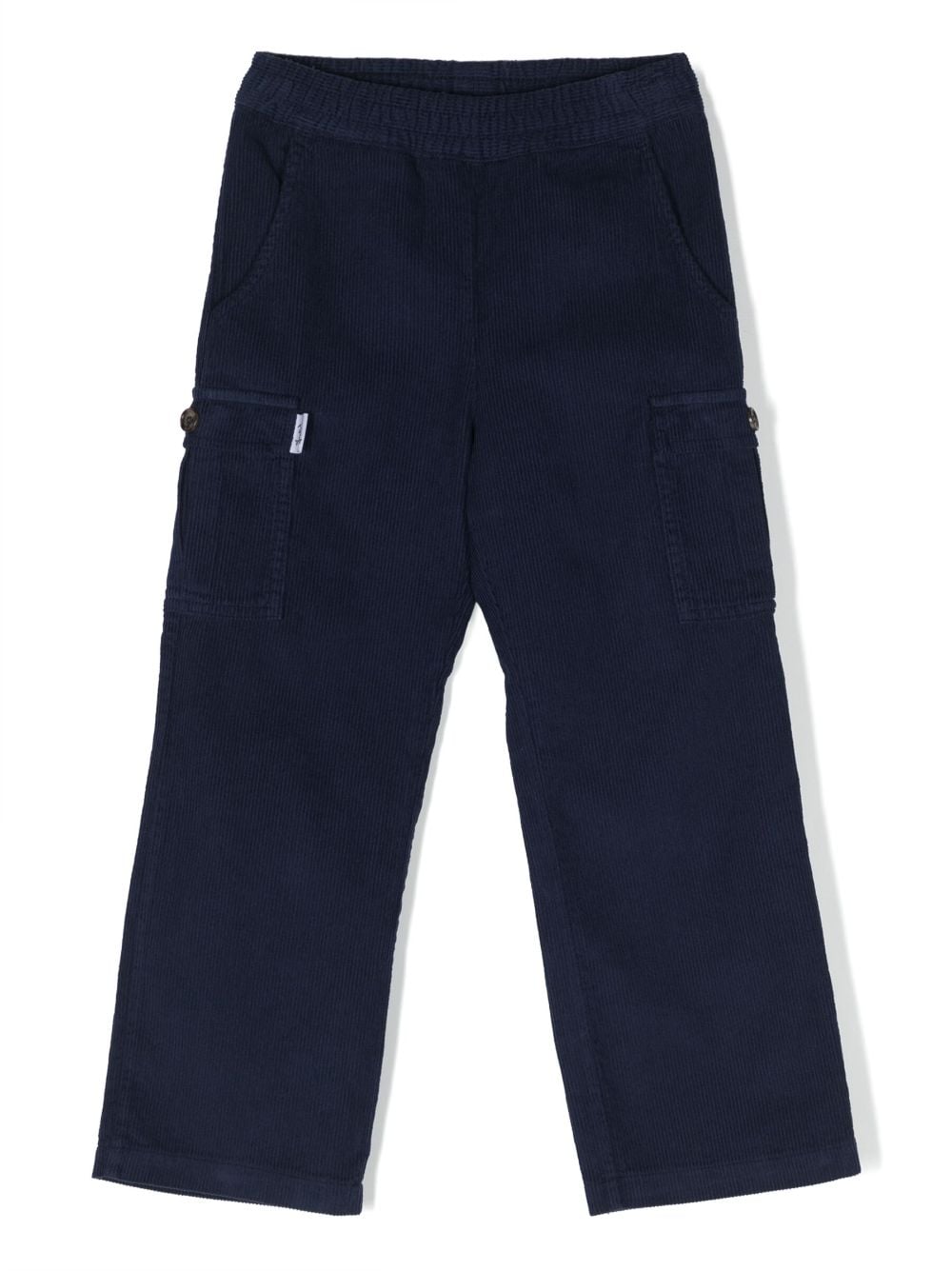 There Was One Kids straight-leg corduroy cargo trousers - Blue von There Was One Kids