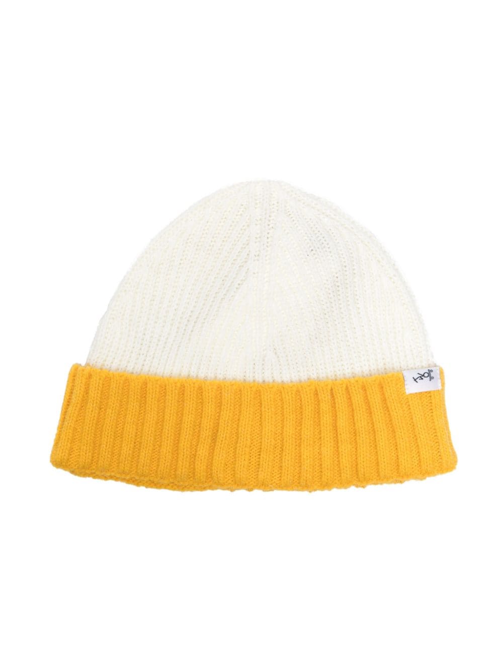 There Was One Kids two-tone ribbed-knit beanie - Neutrals von There Was One Kids