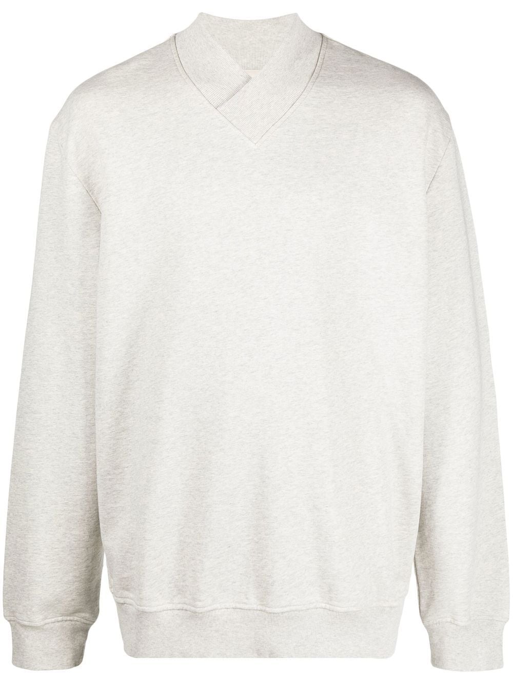 There Was One V-neck organic-cotton sweatshirt - Grey von There Was One