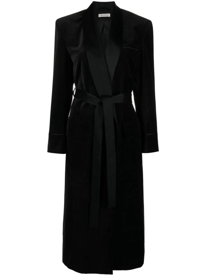 There Was One belted velvet wrap dress - Black von There Was One