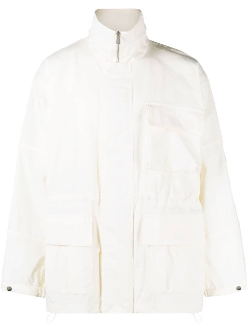 There Was One cargo-pockets high-neck parka jacket - White von There Was One