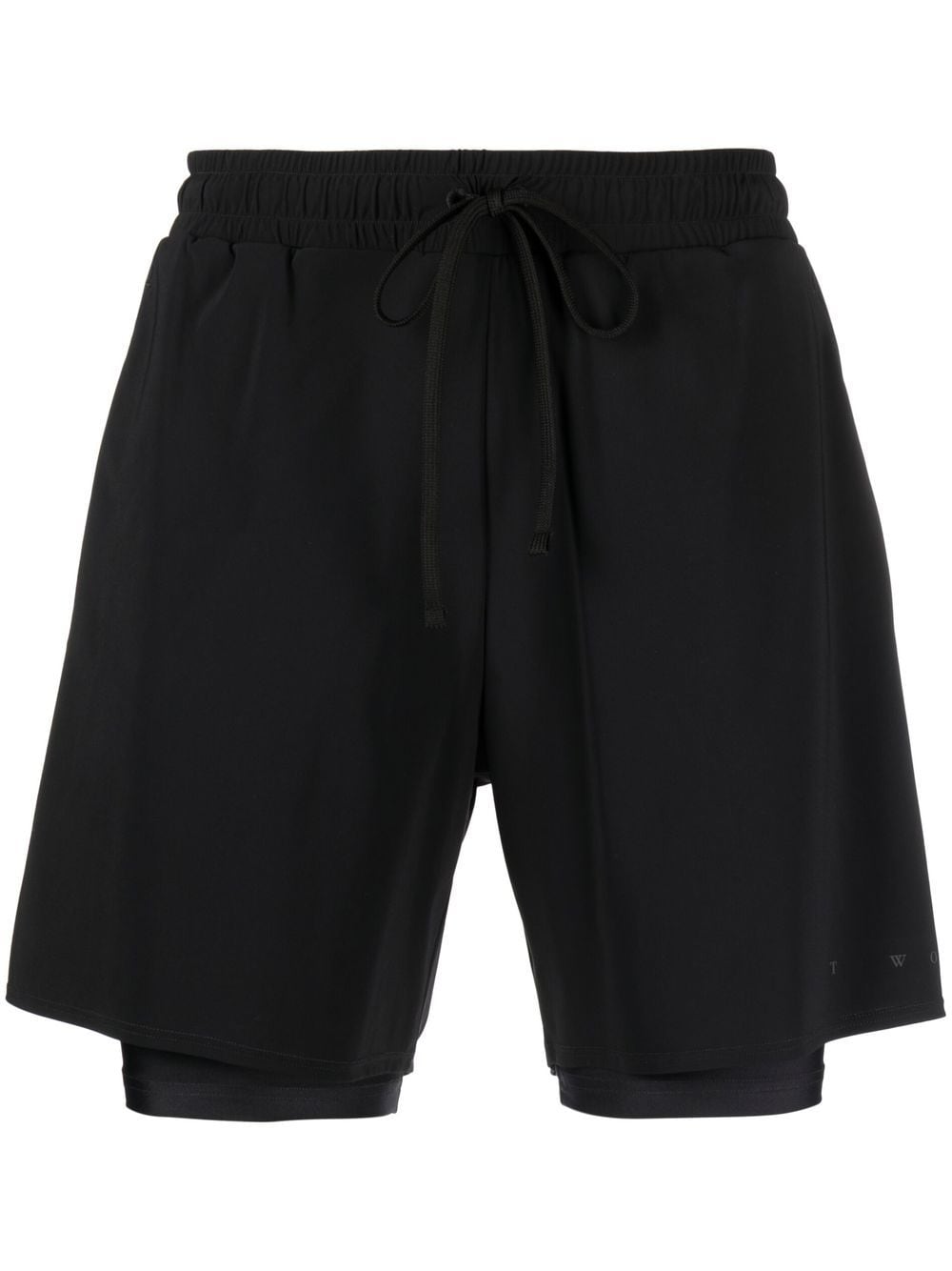 There Was One double-layered running shorts - Black von There Was One