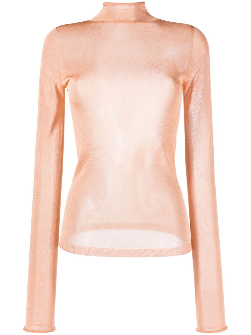 There Was One glittery lurex long-sleeve top - Orange von There Was One