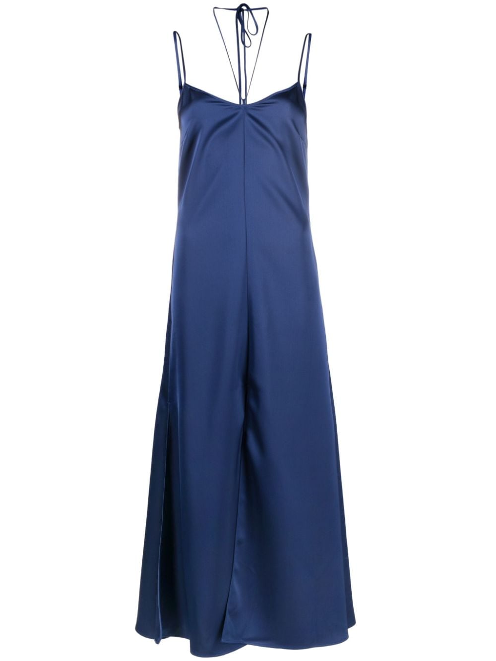 There Was One halterneck satin midi dress - Blue von There Was One