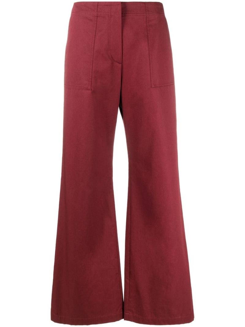 There Was One high-waisted wide-leg trousers - Red von There Was One