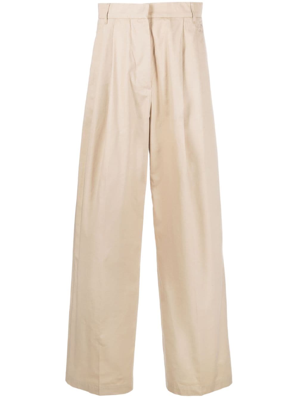 There Was One high-waisted wide-leg trousers - Neutrals von There Was One
