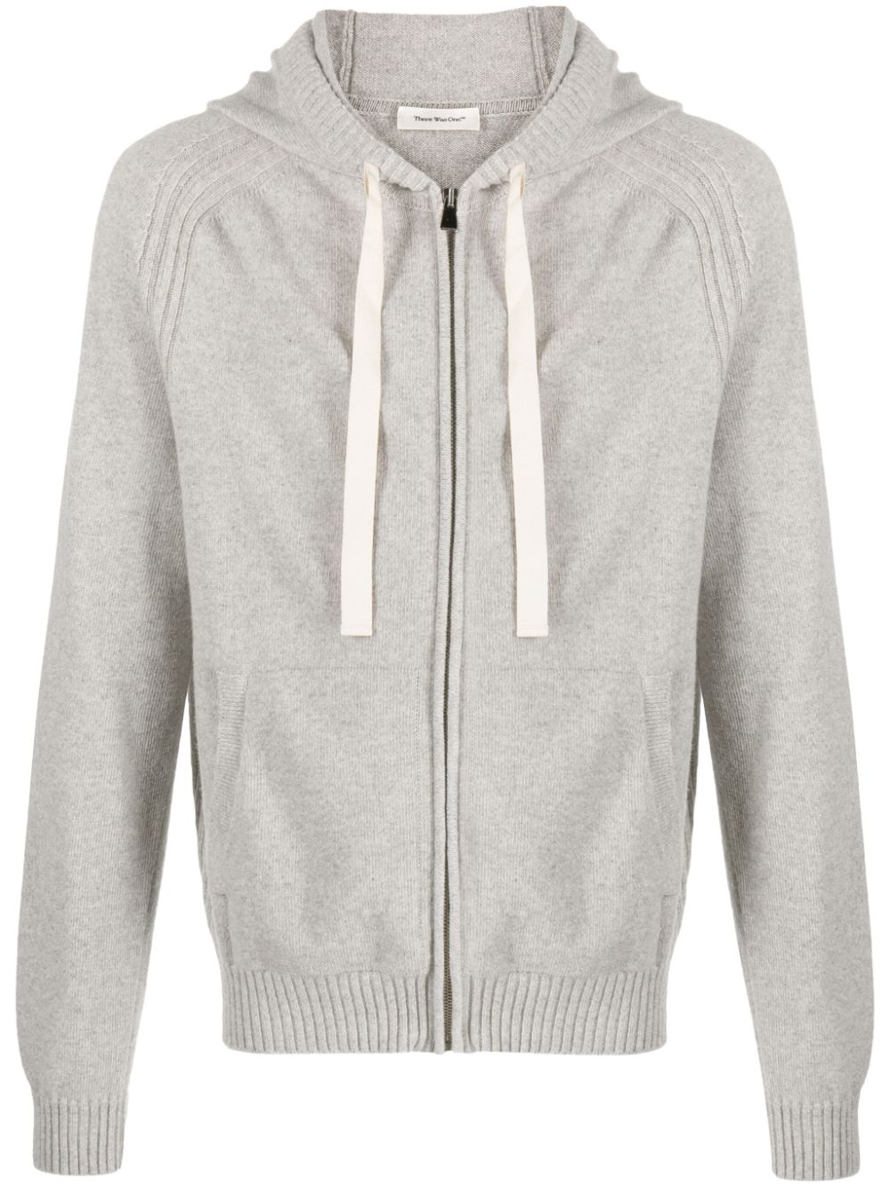There Was One mélange-effect drawstring hoodie - Grey von There Was One