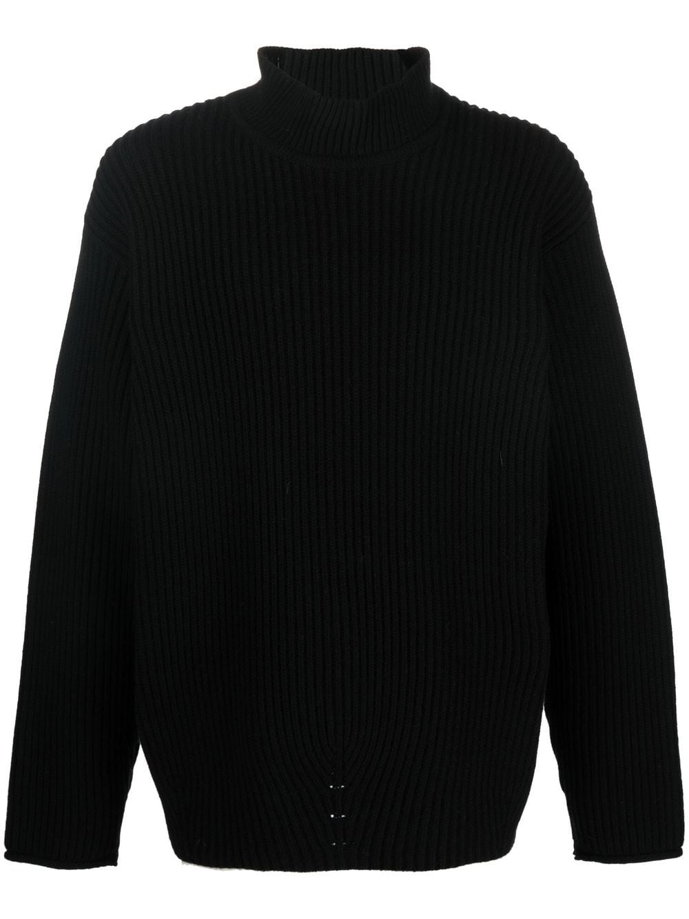 There Was One mock-neck ribbed jumper - Black von There Was One