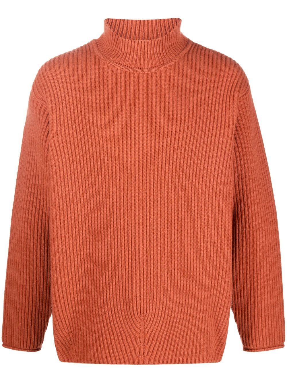 There Was One mock-neck ribbed jumper - Orange von There Was One
