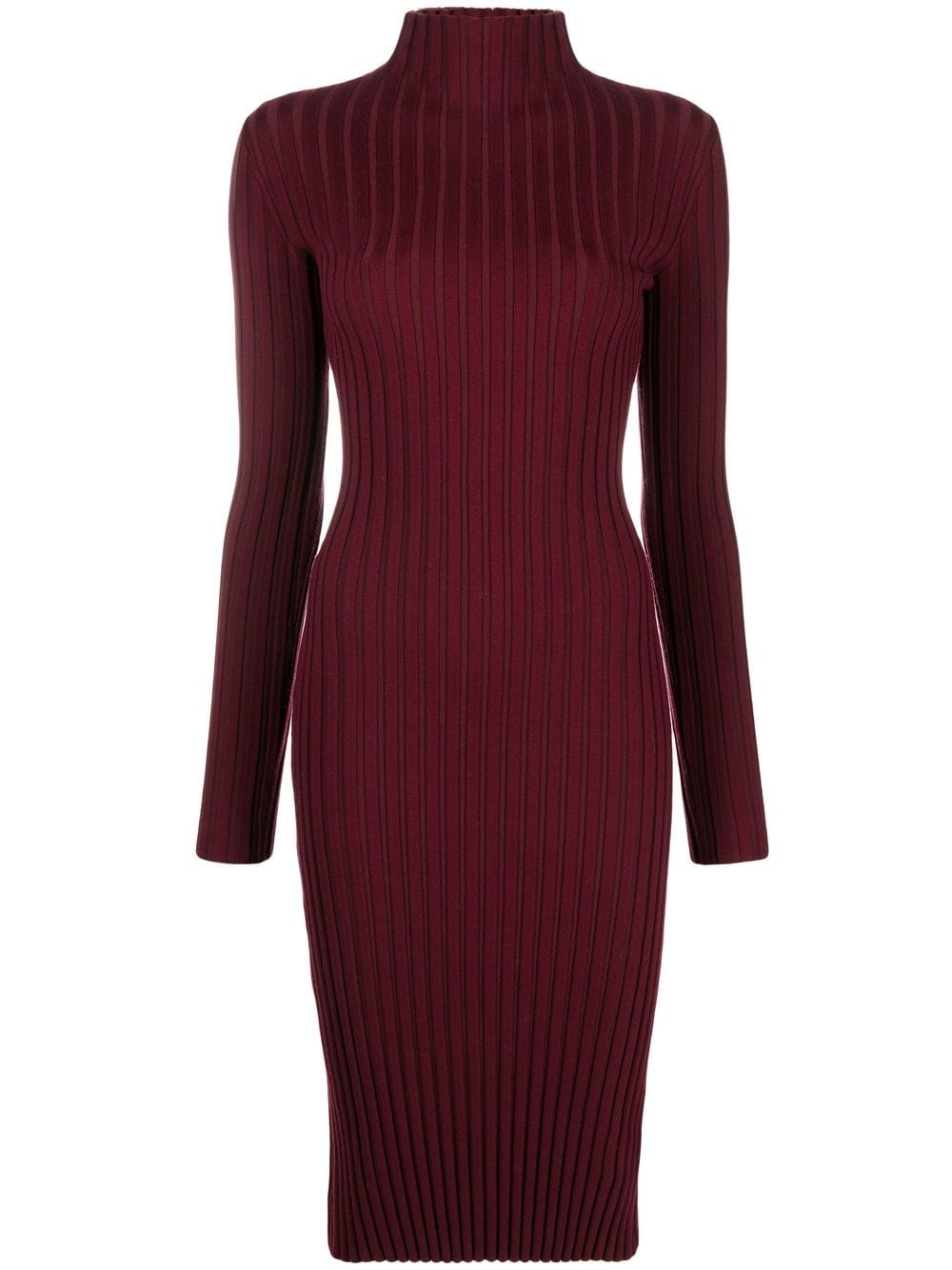 There Was One mock-neck ribbed-knit dress - Red von There Was One